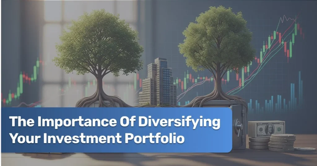 Visual representation of diversified investment portfolio with assets like stocks, real estate, and bonds