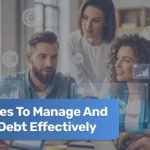 Financial planning chart showing strategies to reduce and manage personal debt