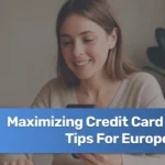 Person using a credit card while reviewing rewards and cashback benefits on a smartphone